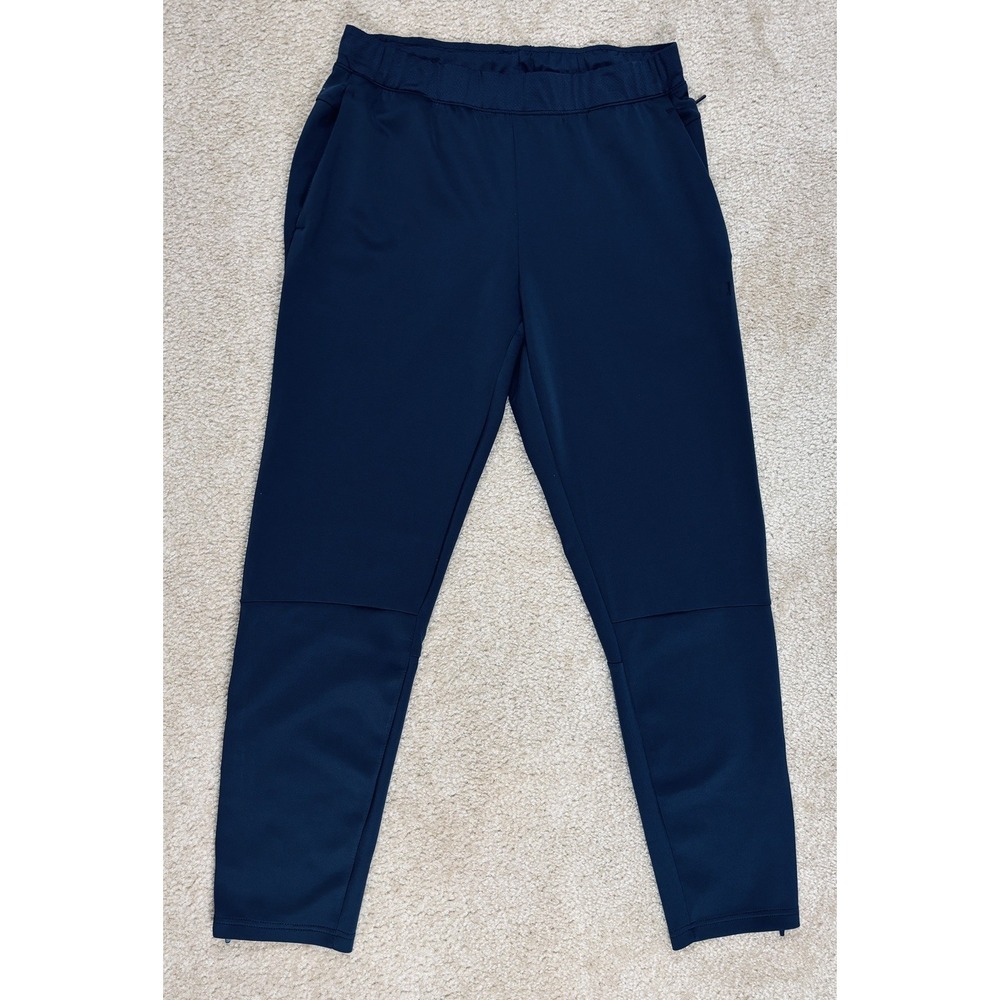Layer 8 Mens Qwick-Dry Athletic Jogger Pants Black Size Large Zip Ankle Training